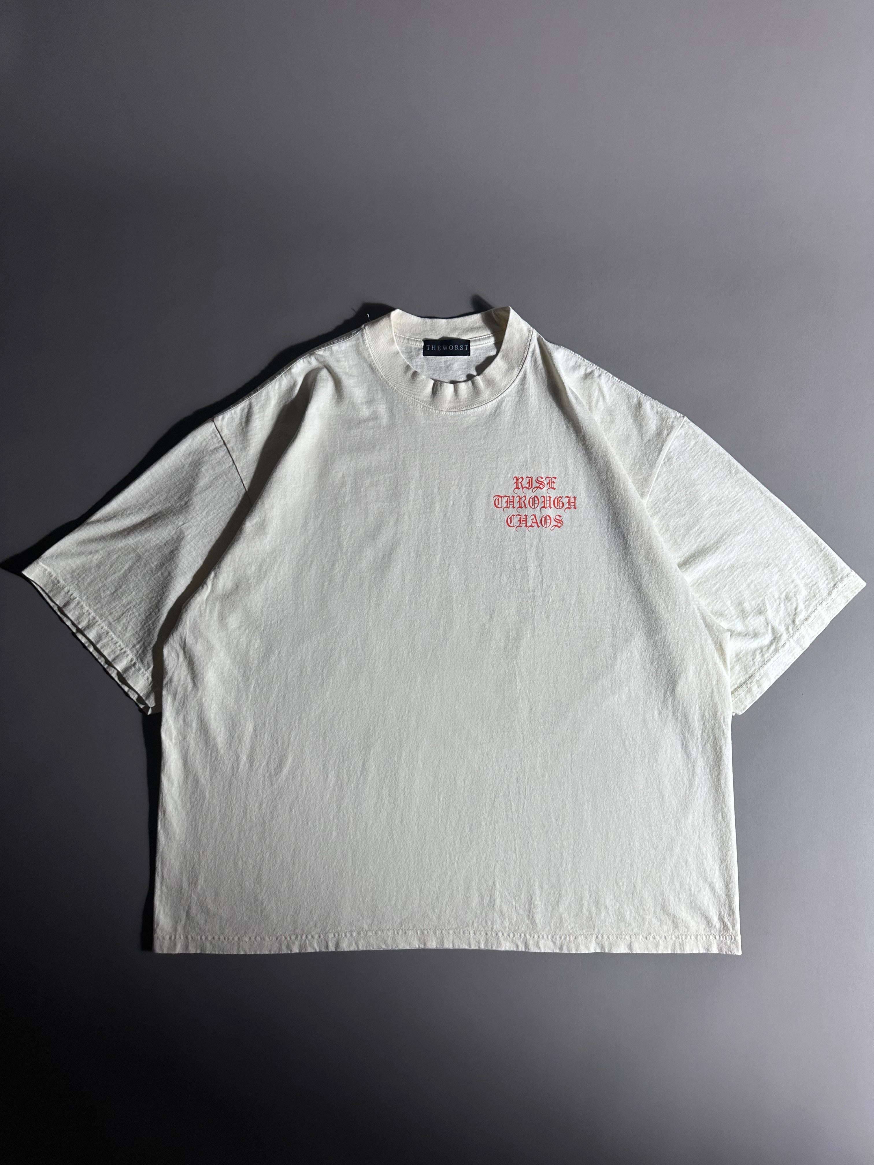 SPRAY PAINTED ANGEL “OVERSIZED” DROP SHOULDER TEE IN OFF WHITE