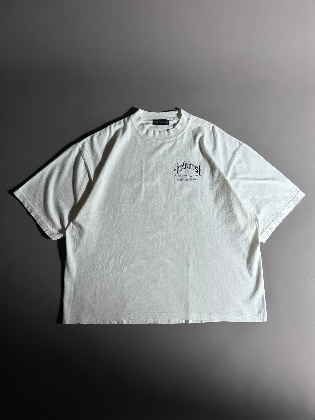 WILL RISE “OVERSIZED” DROP SHOULDER TEE IN WHITE