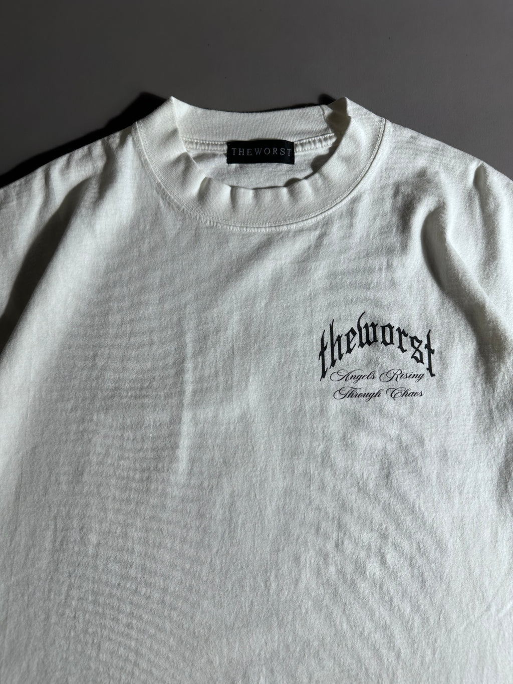 WILL RISE “OVERSIZED” DROP SHOULDER TEE IN WHITE
