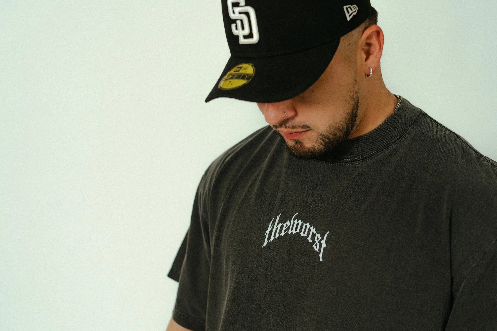 ANGELS RISING THROUGH CHAOS “OVERSIZED” TEE IN VINTAGE BLACK