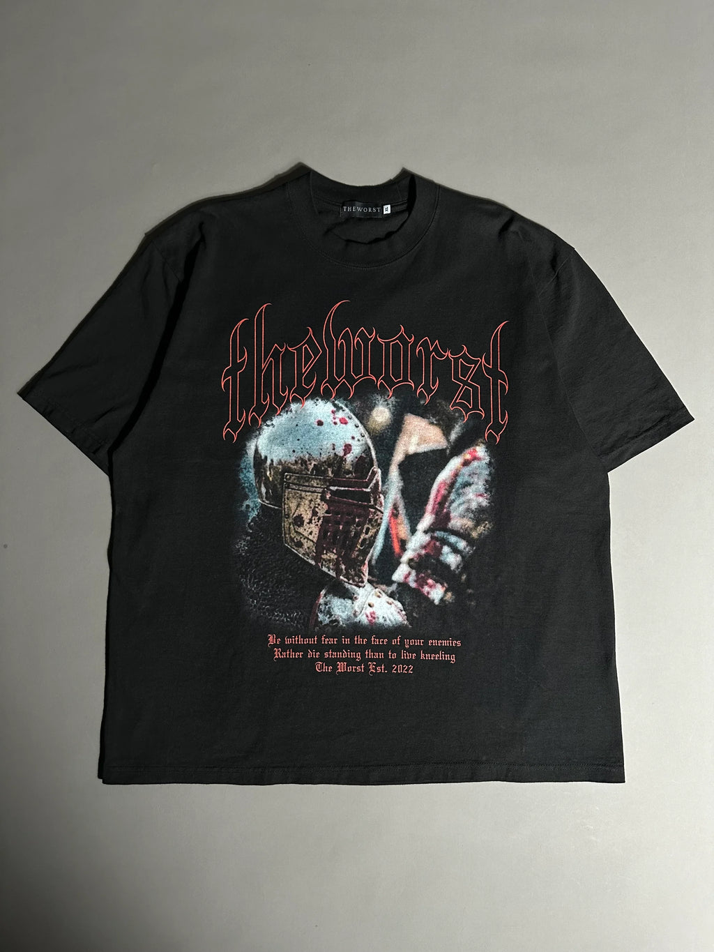 RATHER DIE STANDING “OVERSIZED” TEE IN BLACK